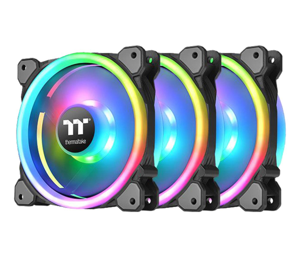 THERMALTAKE Ring Trio 14 LED RGB Plus TT Premium (3x140mm, 500-1400RPM) CL-F077-PL14SW-A - 597786 - zdjęcie